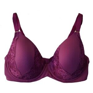 Soma Bra Size 42DD Purple Embraceable Perfect Coverage Light Padding Underwire
